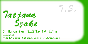 tatjana szoke business card